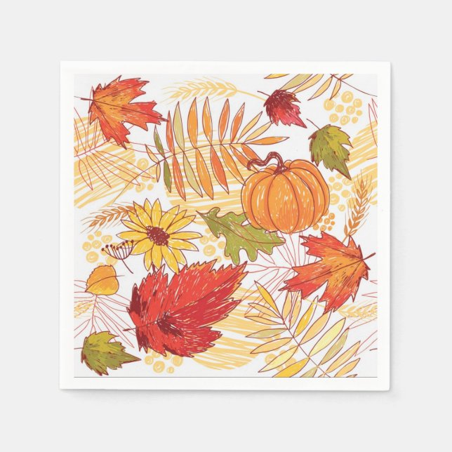 Autumn pattern napkin (Front)