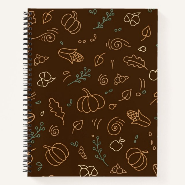Autumn pattern notebook (Front)