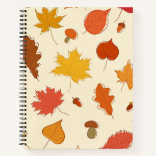 Autumn pattern notebook