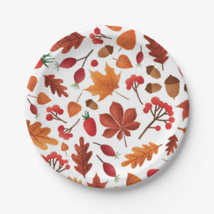 Autumn pattern paper plate