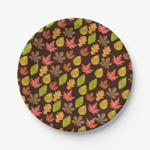 Autumn pattern paper plate