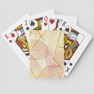 Autumn pattern playing cards