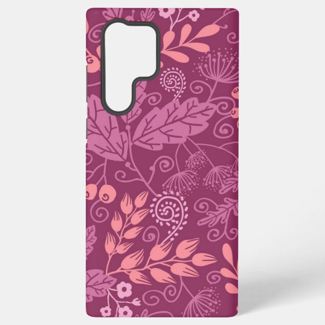 Autumn pattern samsung galaxy s22 ultra case (Back)