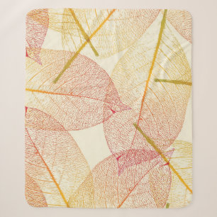 Autumn pattern sherpa blanket
