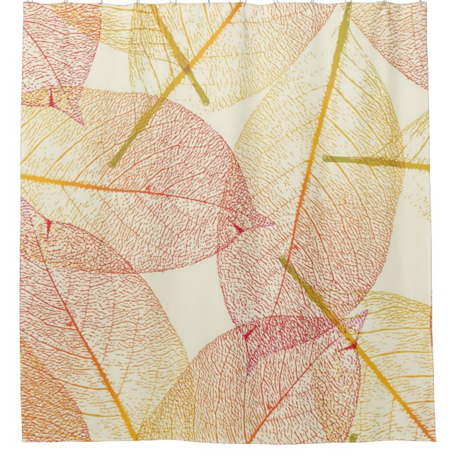 Autumn pattern shower curtain (Front)