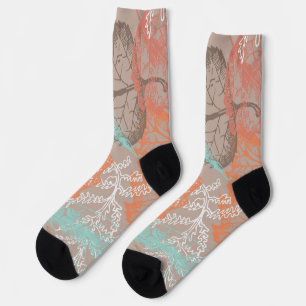 Autumn pattern socks