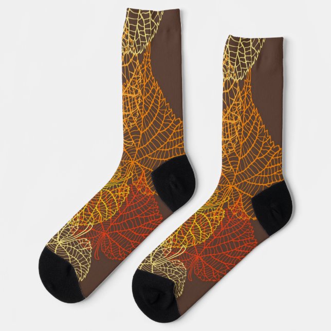 Autumn pattern socks (Left)