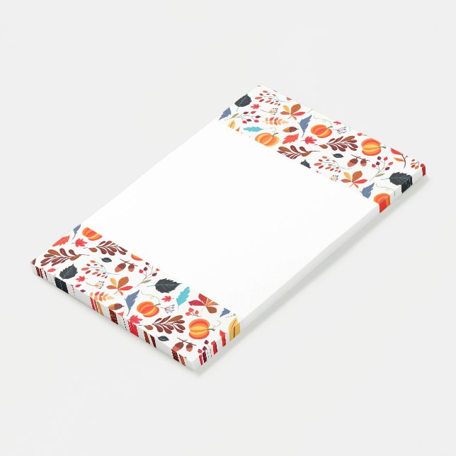 Autumn Pattern Sticky Notes (Angled)