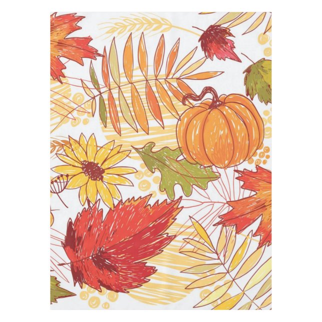Autumn pattern tablecloth (Front)