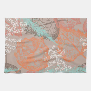 Autumn pattern tea towel