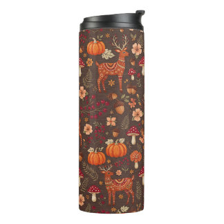 Autumn Pattern Thermal Tumbler