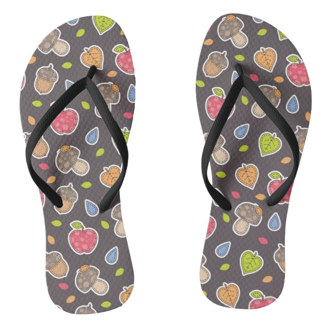 autumn pattern thongs (Footbed)