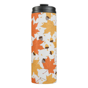 autumn pattern vintage seamless pattern thermal tumbler