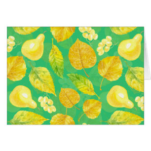 Autumn pattern watercolor