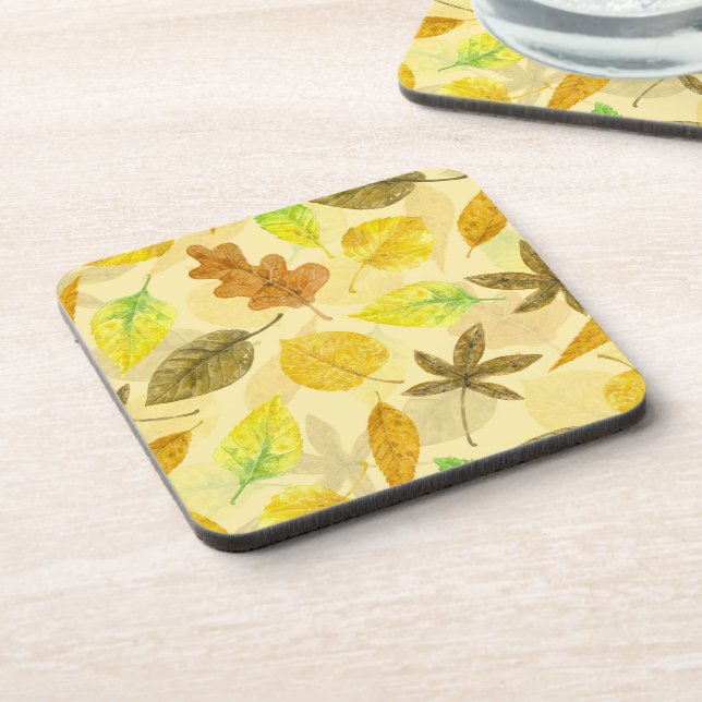 Autumn pattern watercolor 2 coaster (Left Side)