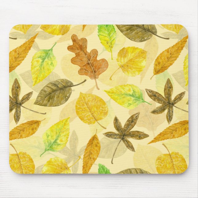 Autumn pattern watercolor 2 mouse pad (Front)