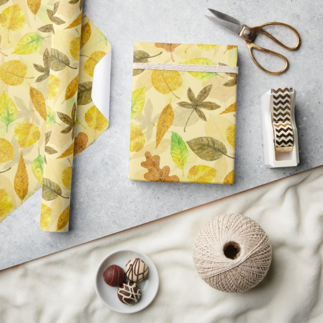 Autumn pattern watercolor 2 wrapping paper (Crafts)