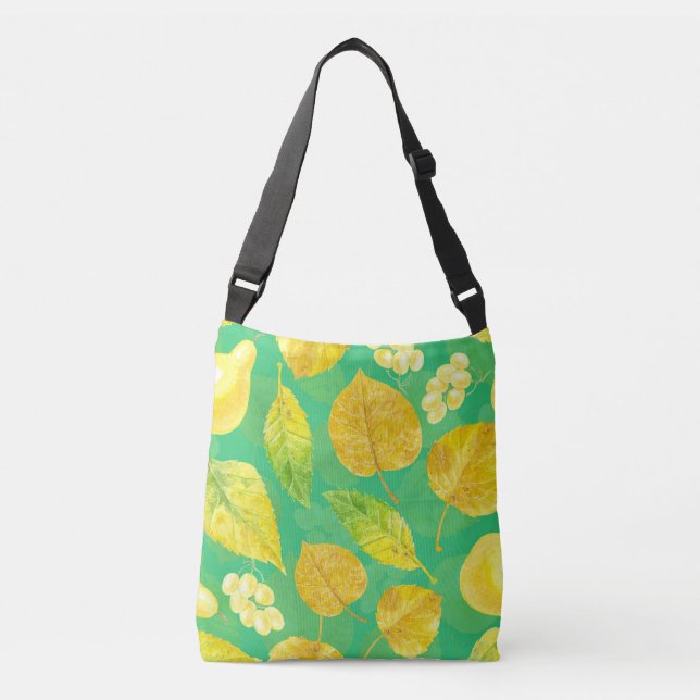 Autumn pattern watercolor crossbody bag (Front)