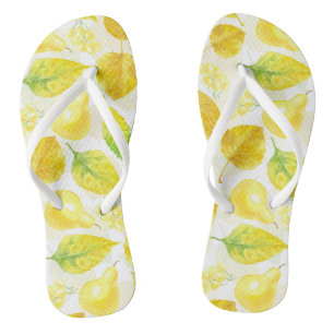 Autumn pattern watercolor thongs