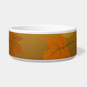 Autumn pattern with falling maple leaves and bokeh