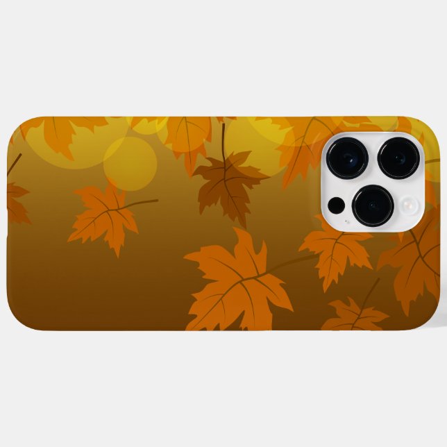 Autumn pattern with falling maple leaves and bokeh Case-Mate iPhone case (Back (Horizontal))
