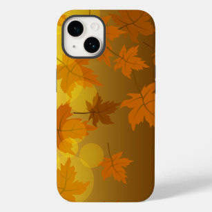 Autumn pattern with falling maple leaves and bokeh Case-Mate iPhone 14 case