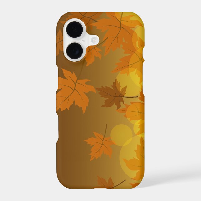 Autumn pattern with falling maple leaves and bokeh samsung galaxy s21 case (Back)