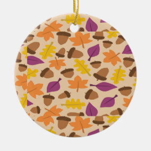 Autumn patterned ceramic ornament