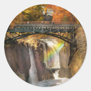 Autumn - Patterson NJ - The Great Patterson Falls Classic Round Sticker