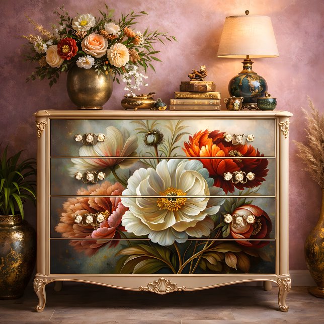Autumn Peonies Decoupage Tissue Paper (Autumn Peonies Decoupage Tissue Paper)