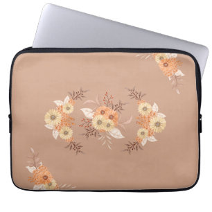 Autumn Petal Glow – Gentle Seasonal Bloom Laptop Sleeve