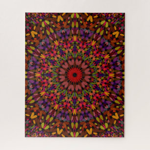 Autumn Petal Mandala Jigsaw Puzzle