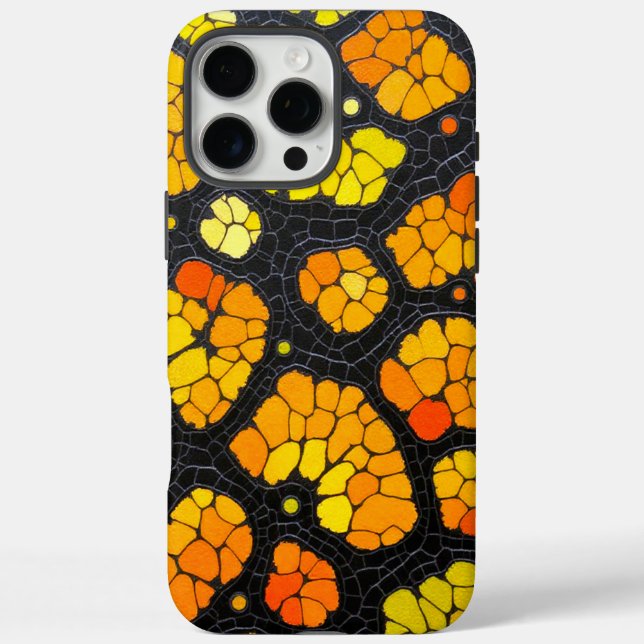 Autumn Petals: Orange and Black Snake Design Case-Mate iPhone Case (Back)