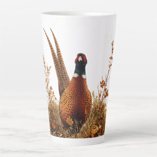 Autumn Pheasant Oil Painting Latte Mug