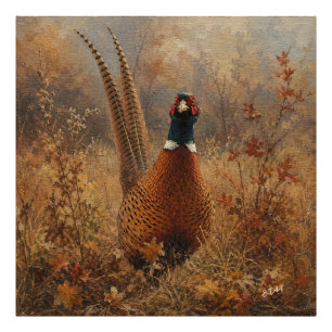 Autumn Pheasant Oil Painting Photo Print