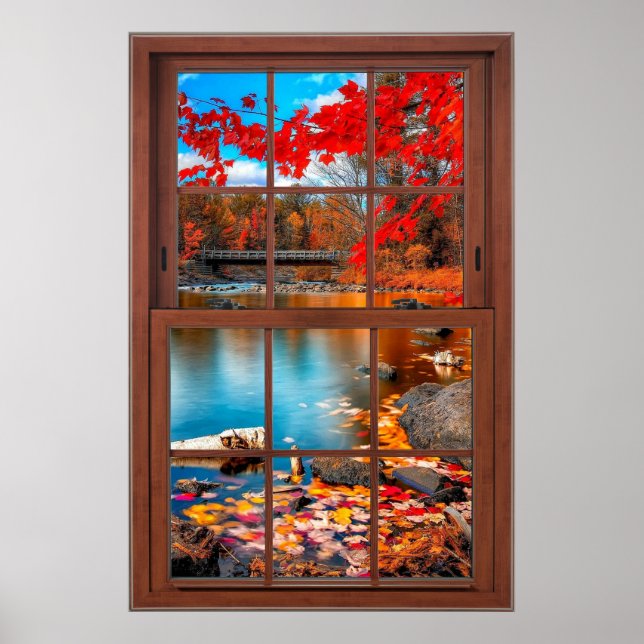 Autumn Picture Window Scenery - Illusion Poster (Front)
