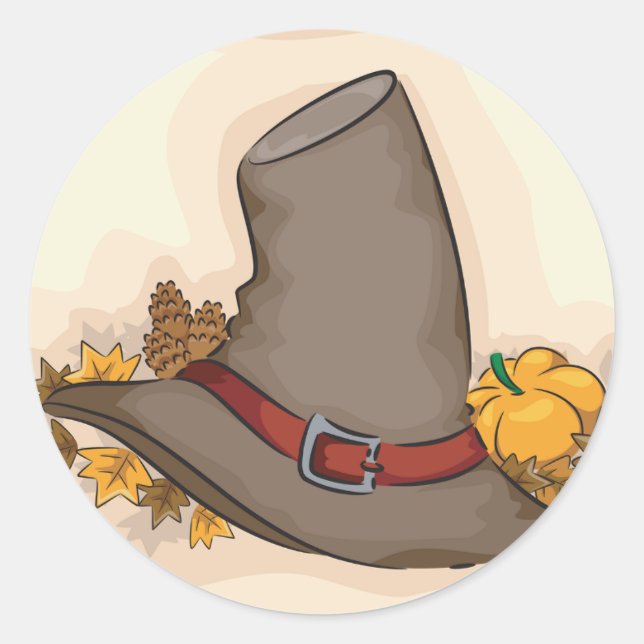 Autumn Pilgrim Hat Stickers (Front)