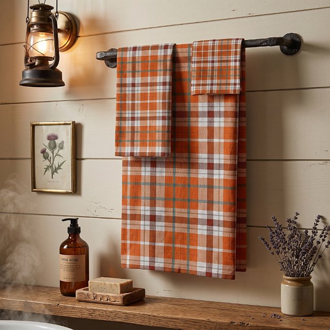 Autumn plaid bath towel set (Creator Uploaded)