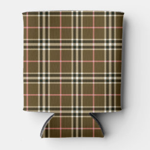 Autumn Plaid Can Cooler