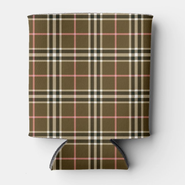 Autumn Plaid Can Cooler (Front)