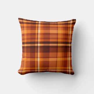 Autumn Plaid Cosy Fall Pattern Design Cushion