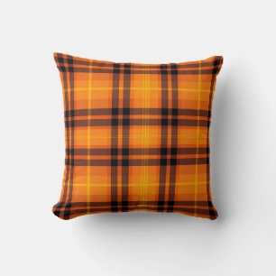 Autumn Plaid Cosy Fall Pattern Design Cushion