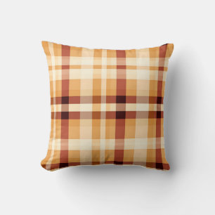 Autumn Plaid Cosy Fall Pattern Design Cushion
