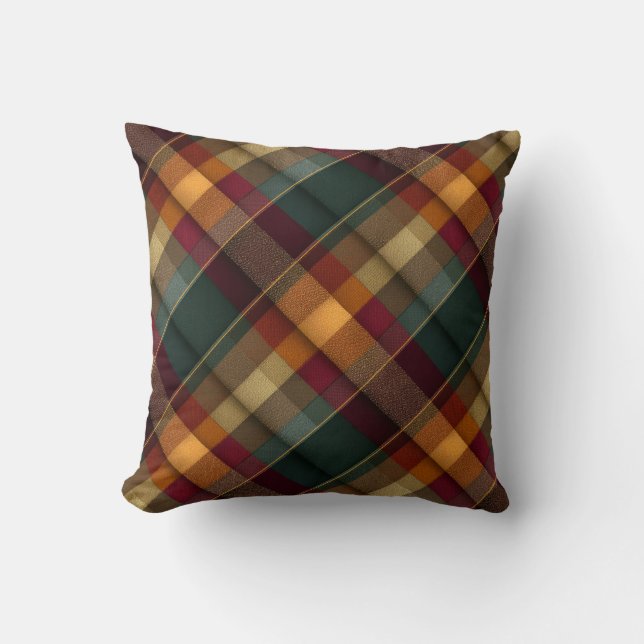 Autumn Plaid Cushion (Front)
