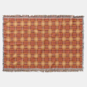 Autumn Plaid Fabric Texture Pattern-52627 Throw Blanket