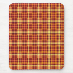 Autumn Plaid Fabric Texture Pattern Tank Top Mouse Pad