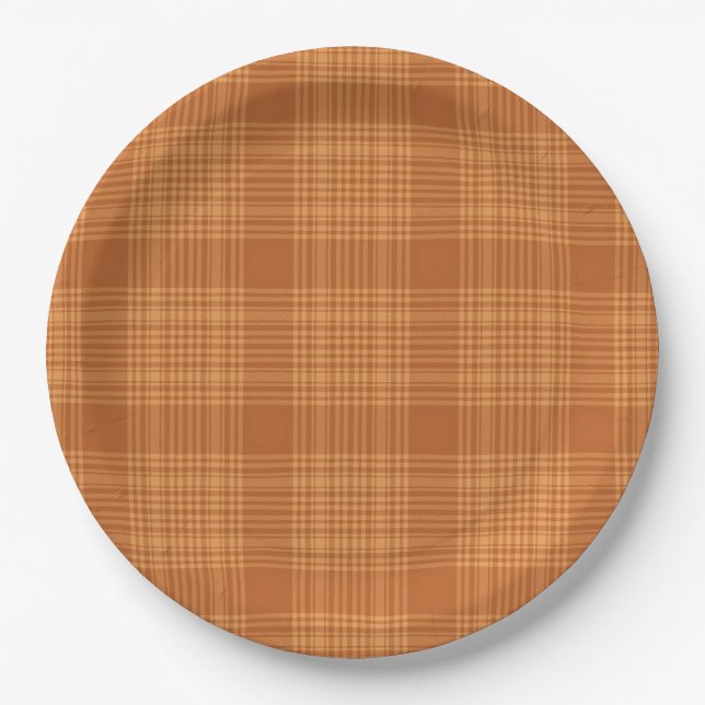Autumn Plaid Paper Plate (Front)