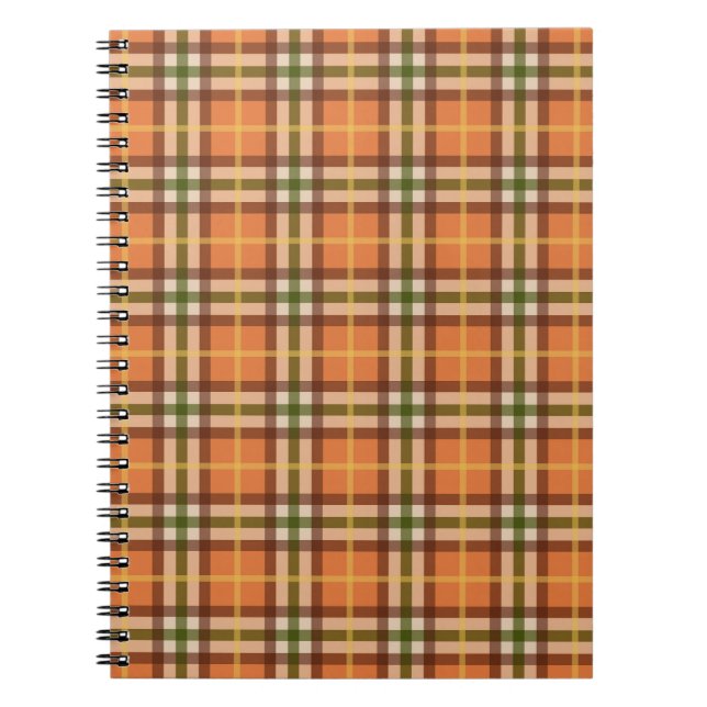 Autumn Plaid Pattern  Notebook (Front)