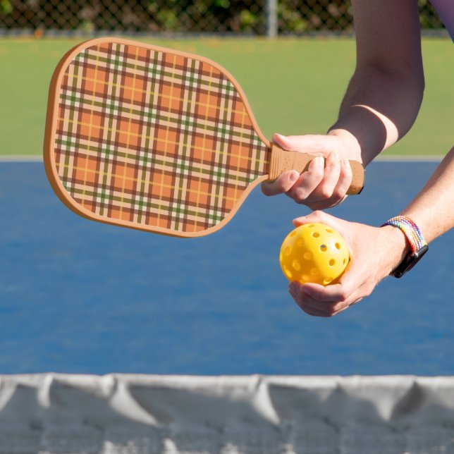 Autumn Plaid Pattern Pickleball Paddle (Insitu)