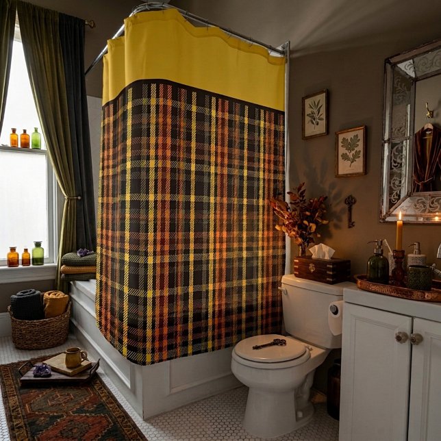 Autumn plaid  shower curtain (Creator Uploaded)